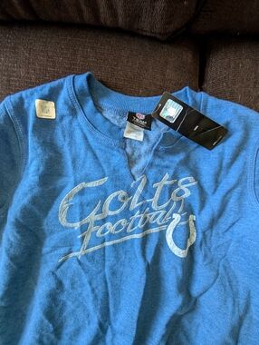NFL Colts Light Blue Women's Sweatshirt with Script Logo